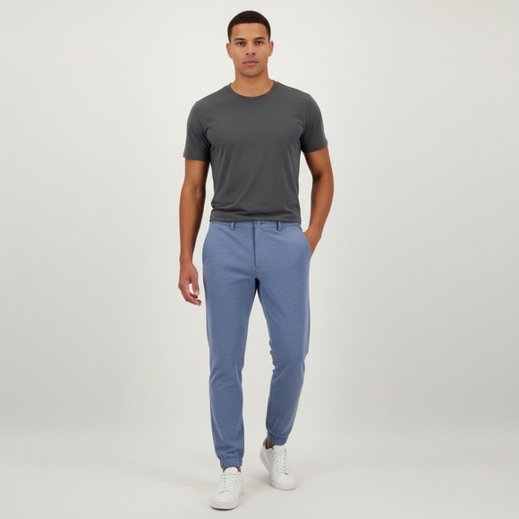 TALLIA Other - Tallia Mason Fit Blue Heathered Jogger Pants Mens 36x30 Lord & Taylor Stretch